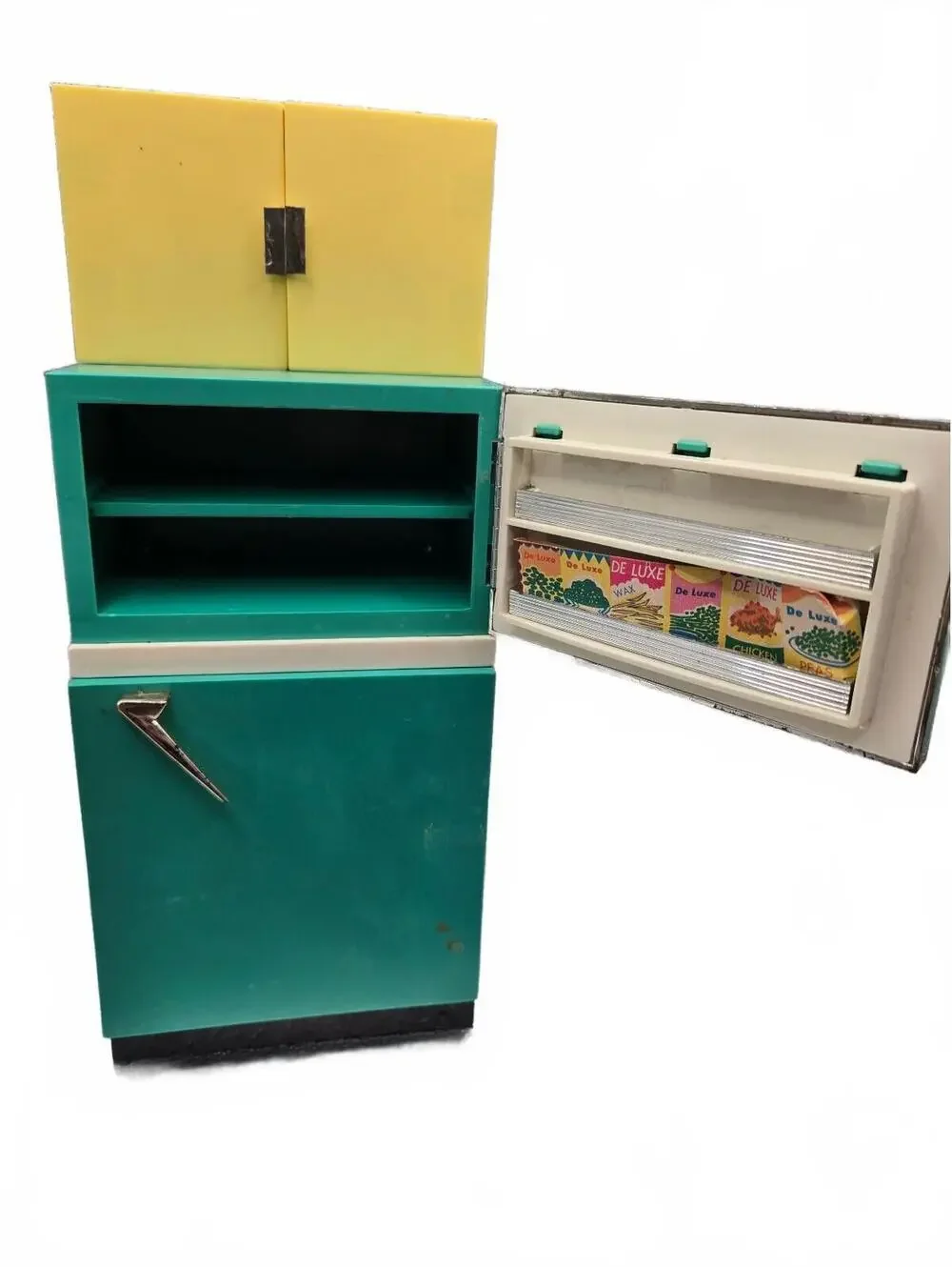 Vtg Barbie Deluxe Reading Toy Refrigerator, Dream Kitchen